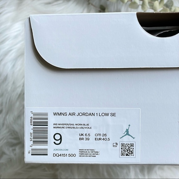 Nike Jordan 1 Low SE Iris Whisper Sail Worn Blue White Women's Shoe PRICE FIRM - Picture 14 of 16